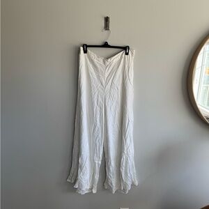 Melange Chic White xlarge flare viscose pants